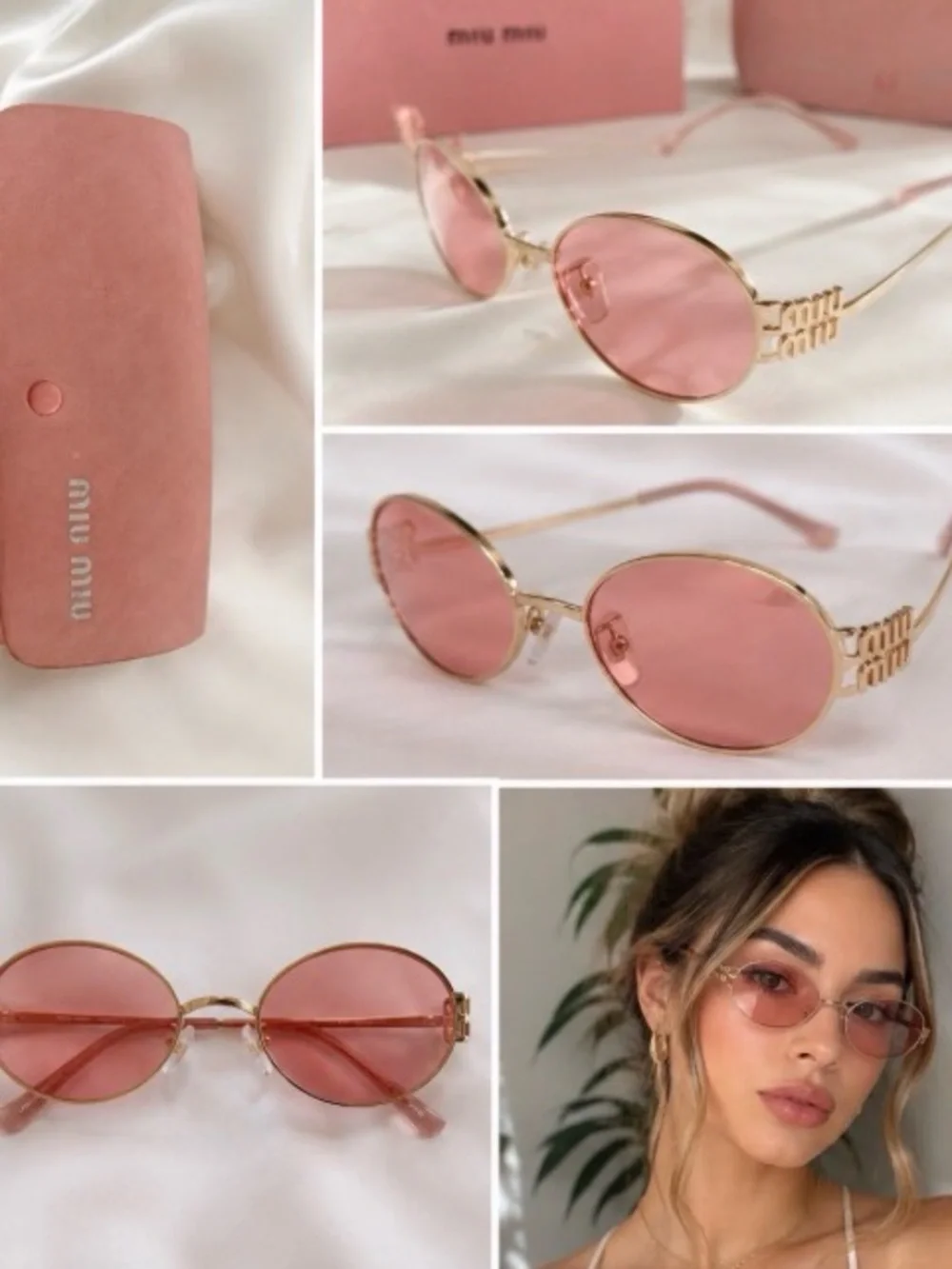 Miu Miu Pink Sunglasses Box - Designer Accessory Case